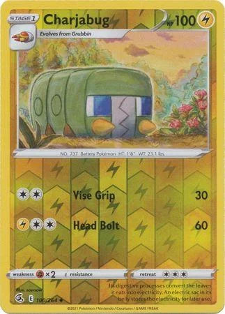 Charjabug #100 — Colpo Fusione (Reverse Holo)