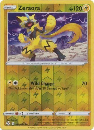 Zeraora #102 — Golpe Fusão (Reverse Holo)