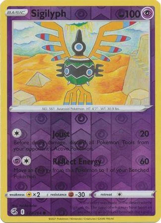 Sigilyph #123 — Golpe Fusión (Reverse Holo)