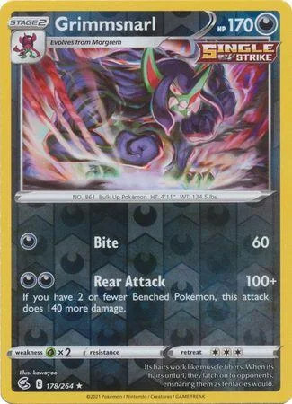Grimmsnarl #178 — Fusion Strike (Reverse Holo)