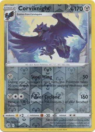 Corviknight #190 — Colpo Fusione (Reverse Holo)