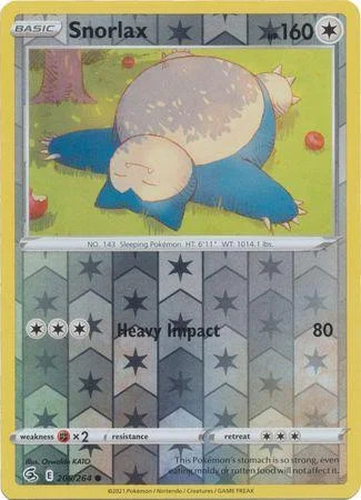 Snorlax #206 — Golpe Fusão (Reverse Holo)