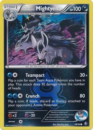 Mightyena #18 — Double Crisis (Reverse Holo)