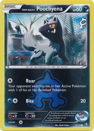 Poochyena da Equipe Aqua #16 — Crise Dupla (Reverse Holo)