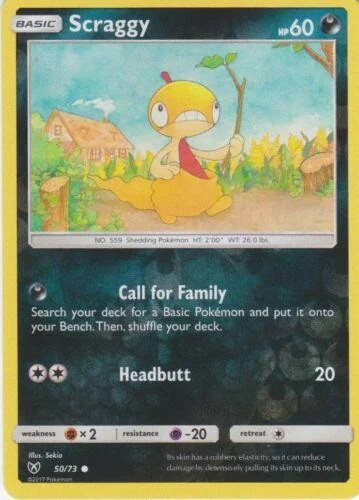 Scraggy #50 — Leggende Iridescenti (Reverse Holo)
