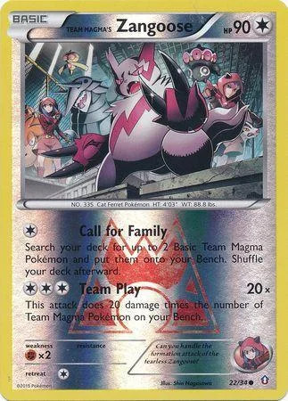 Zangoose #22 — Double Crisis (Reverse Holo)