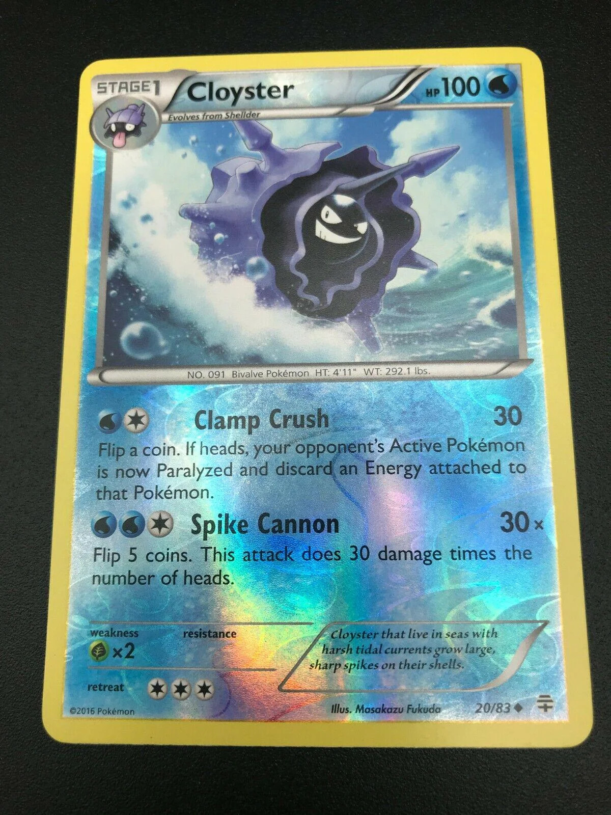 Cloyster #20 — Gerações (Reverse Holo)