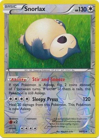 Snorlax #58 — Gerações (Reverse Holo)