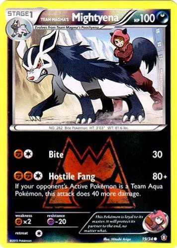 Mightyena #19 — Double Crisis (Reverse Holo)