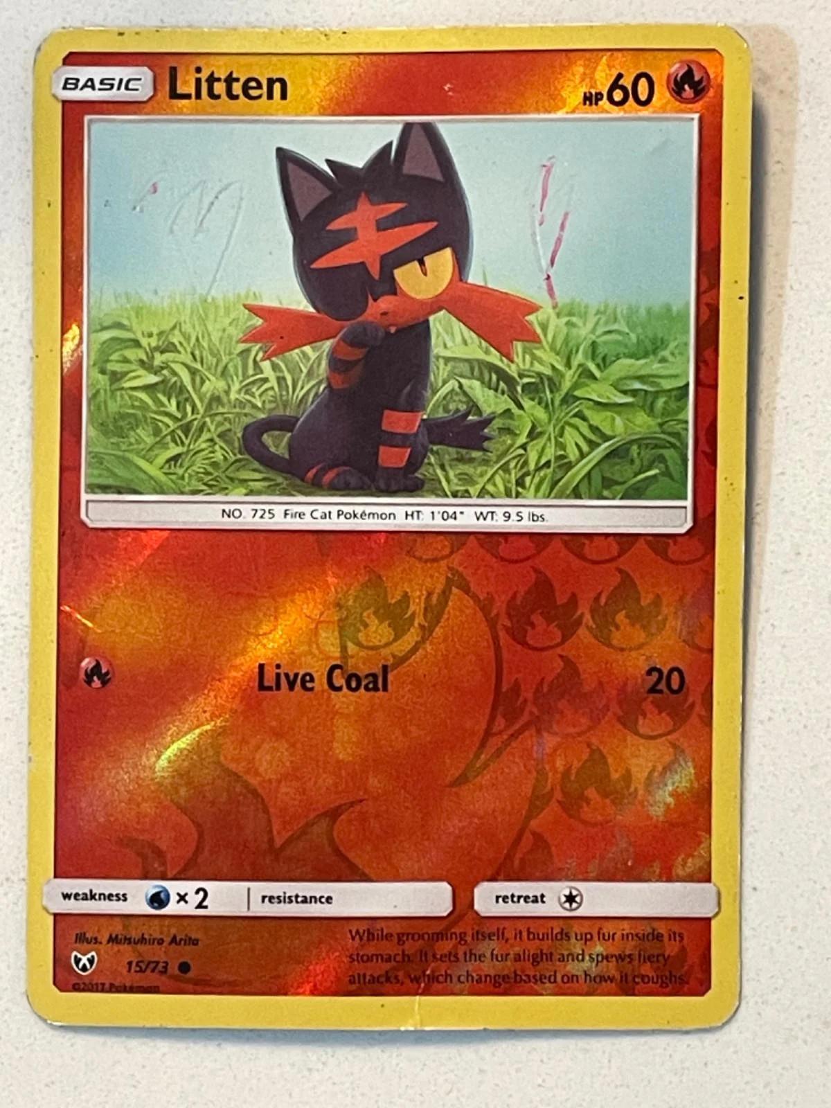 Litten #15 — Leggende Iridescenti (Reverse Holo)