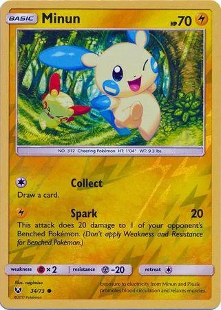 Minun #34 — Schimmernde Legenden (Reverse Holo)