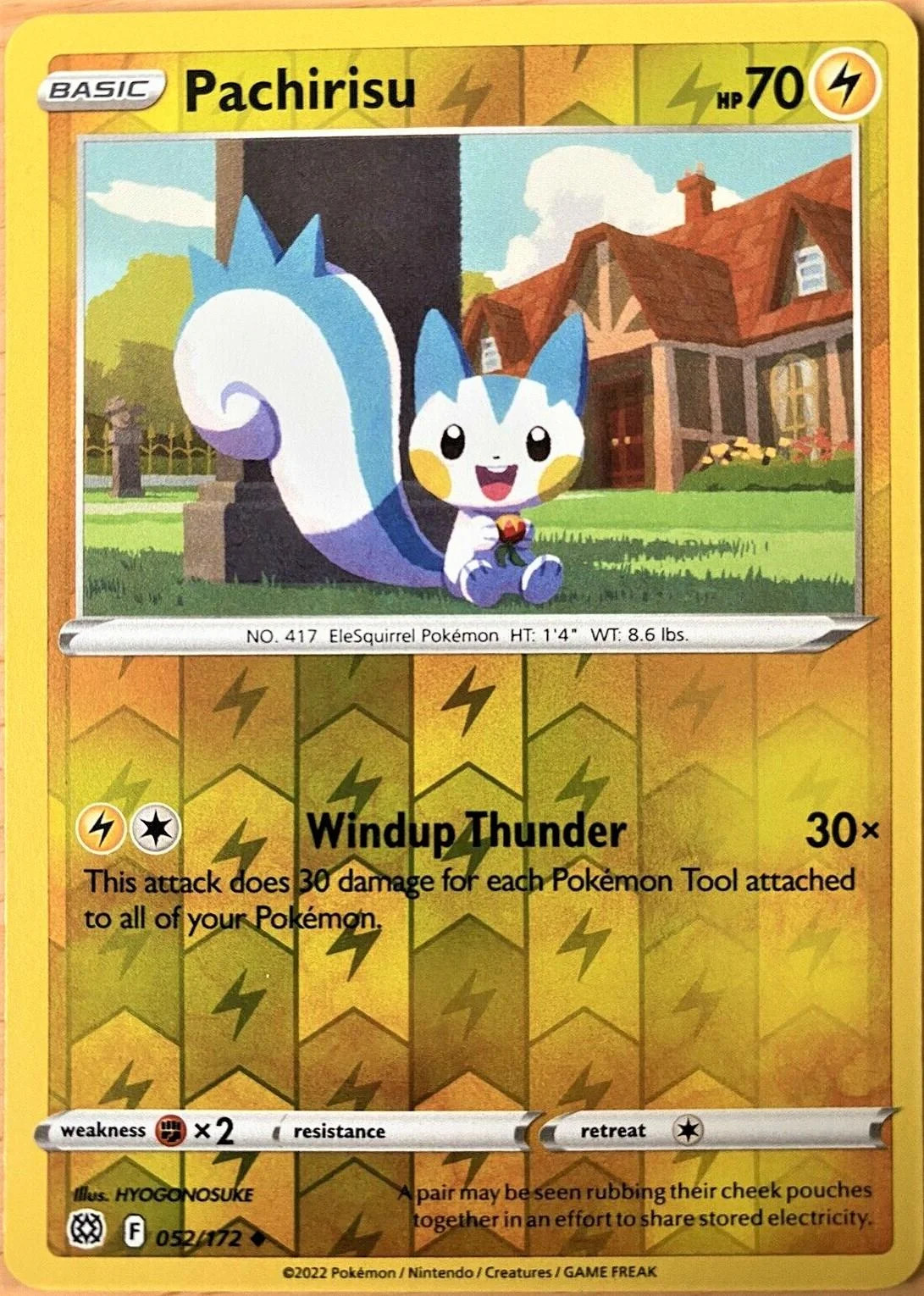 Pachirisu #052 — Astros Brillantes (Reverse Holo)