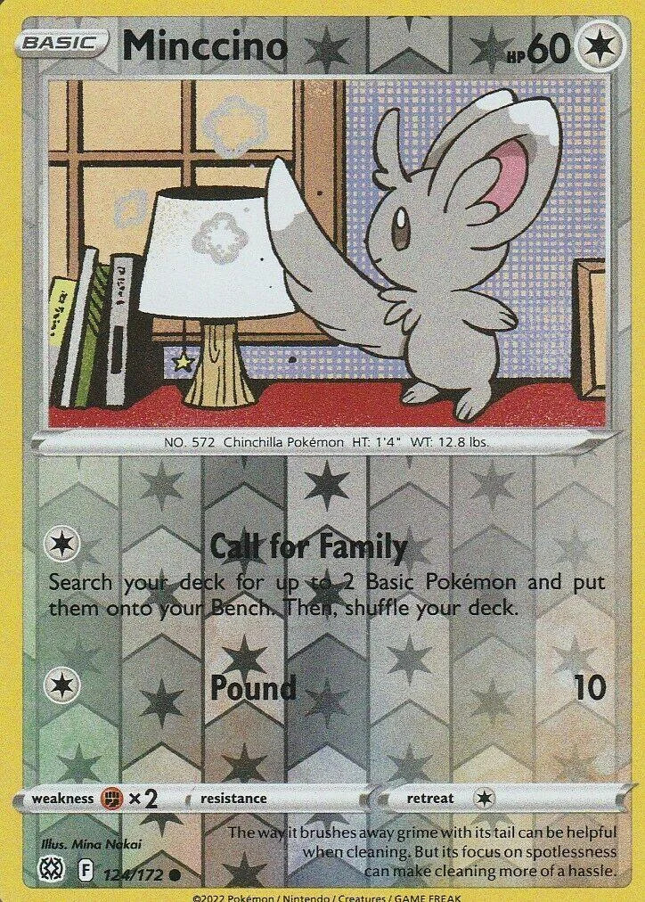 Minccino #124 — Astri Lucenti (Reverse Holo)