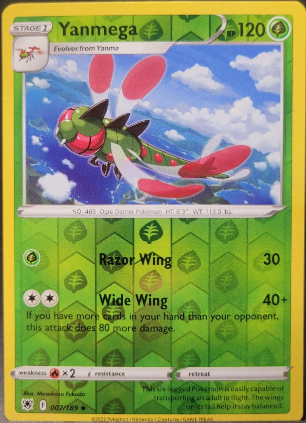Yanmega #007 — Astralglanz (Reverse Holo)