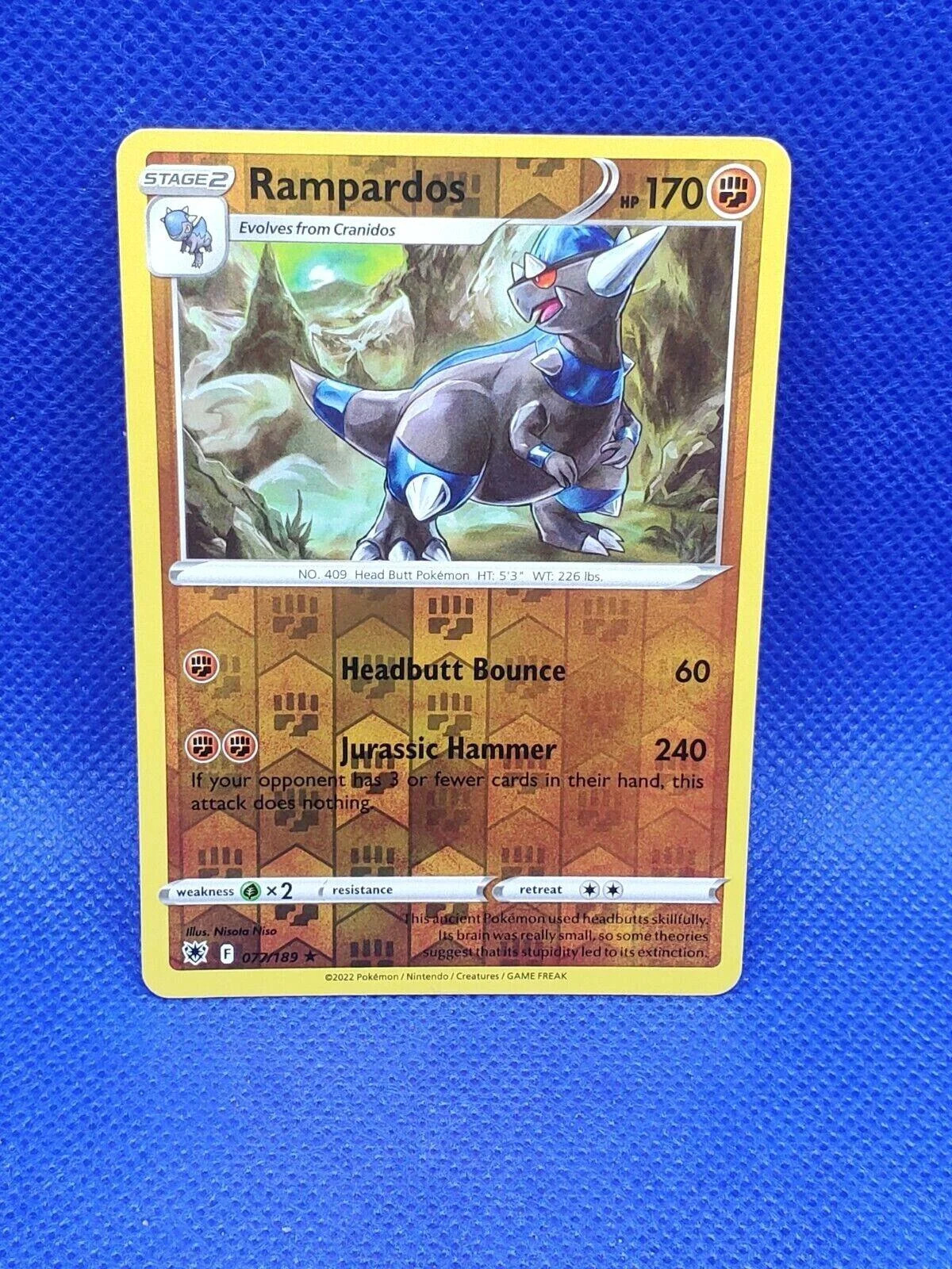 Rampardos #077 — Lucentezza Siderale (Reverse Holo)