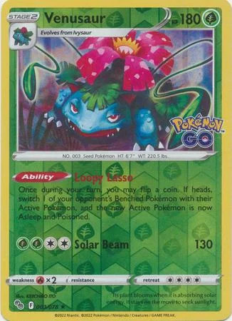 Venusaur #003 — Pokémon GO (Reverse Holo)