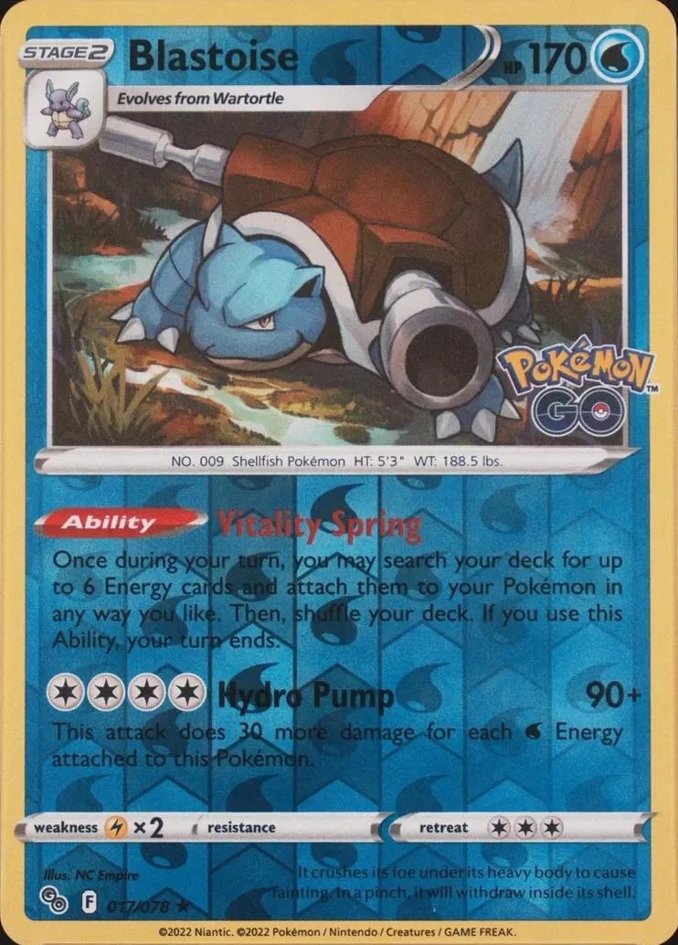 Blastoise #017 — Pokémon GO (Reverse Holo)