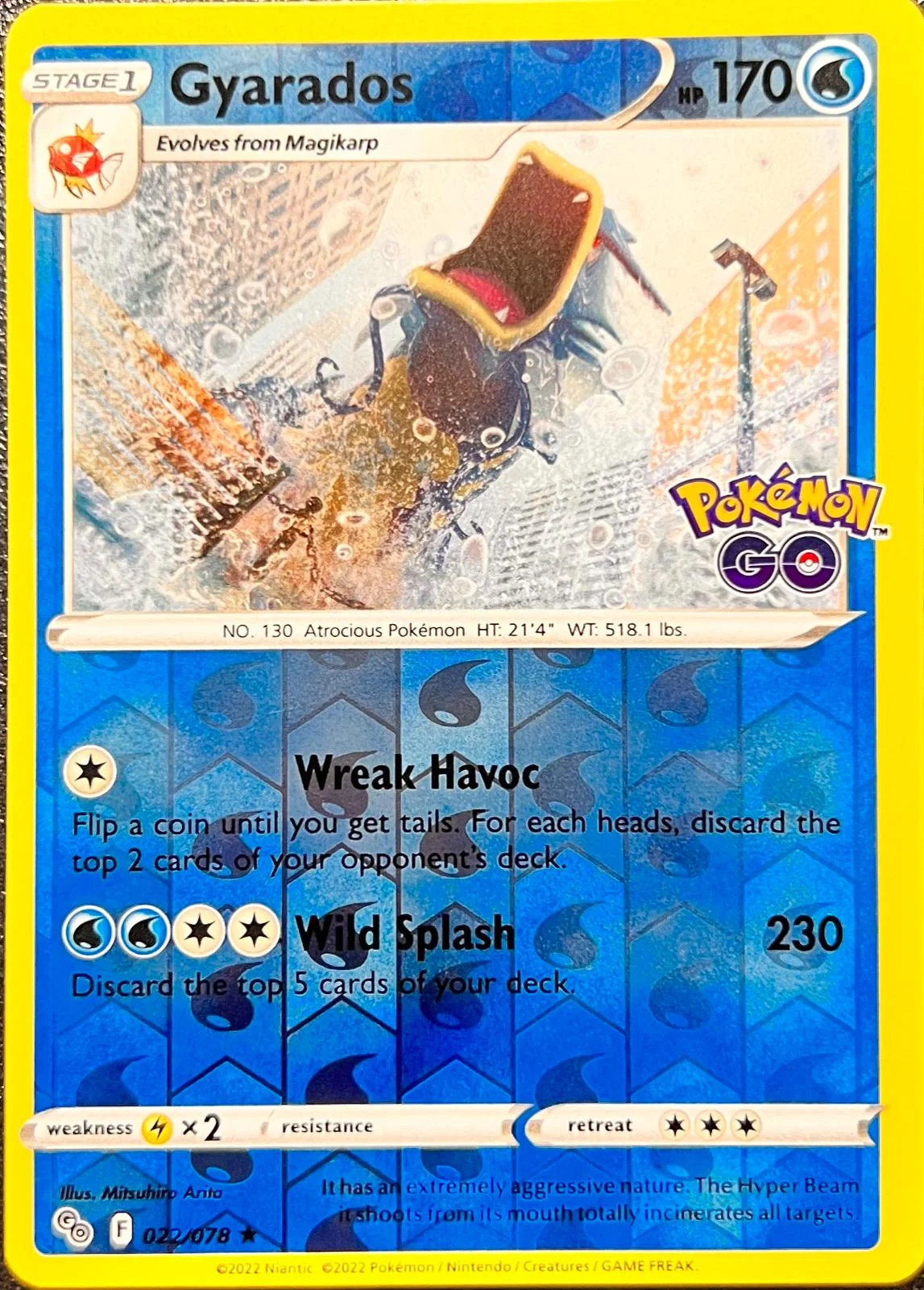 Garados #022 — Pokémon GO (Reverse Holo)