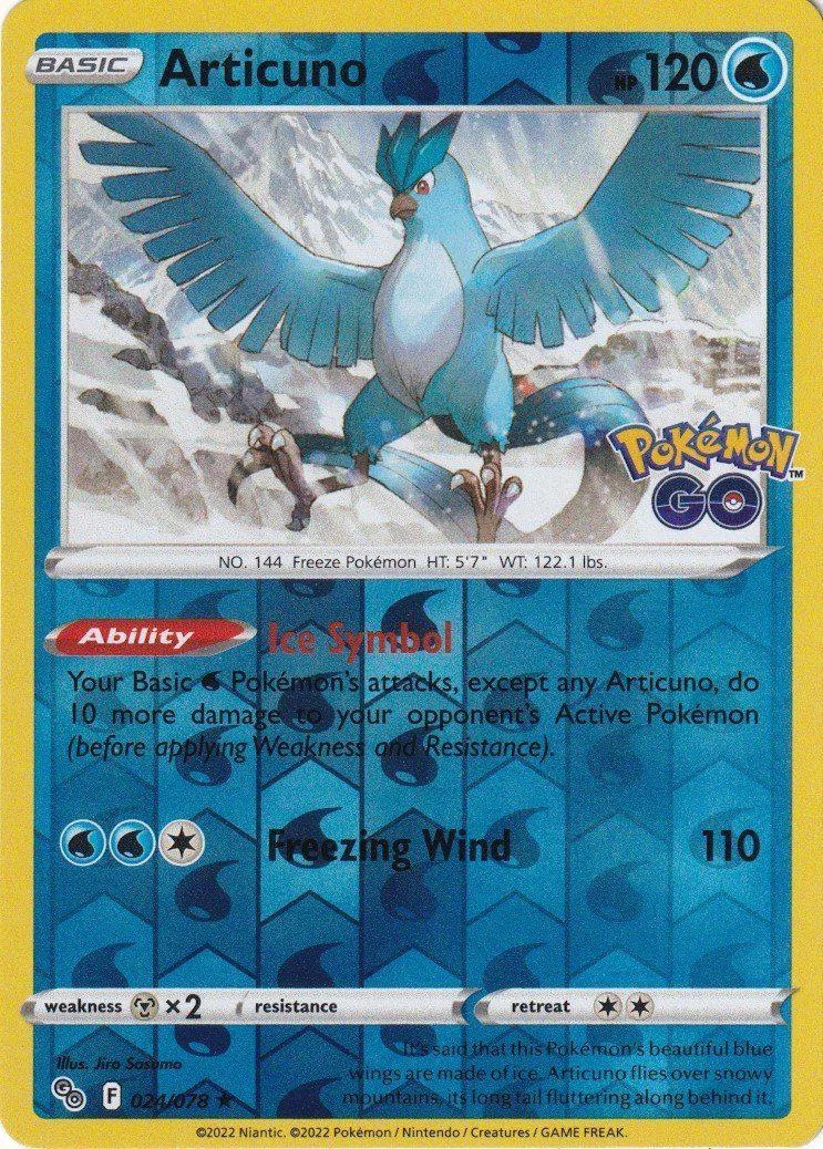 Articuno #024 — Pokémon GO (Reverse Holo)