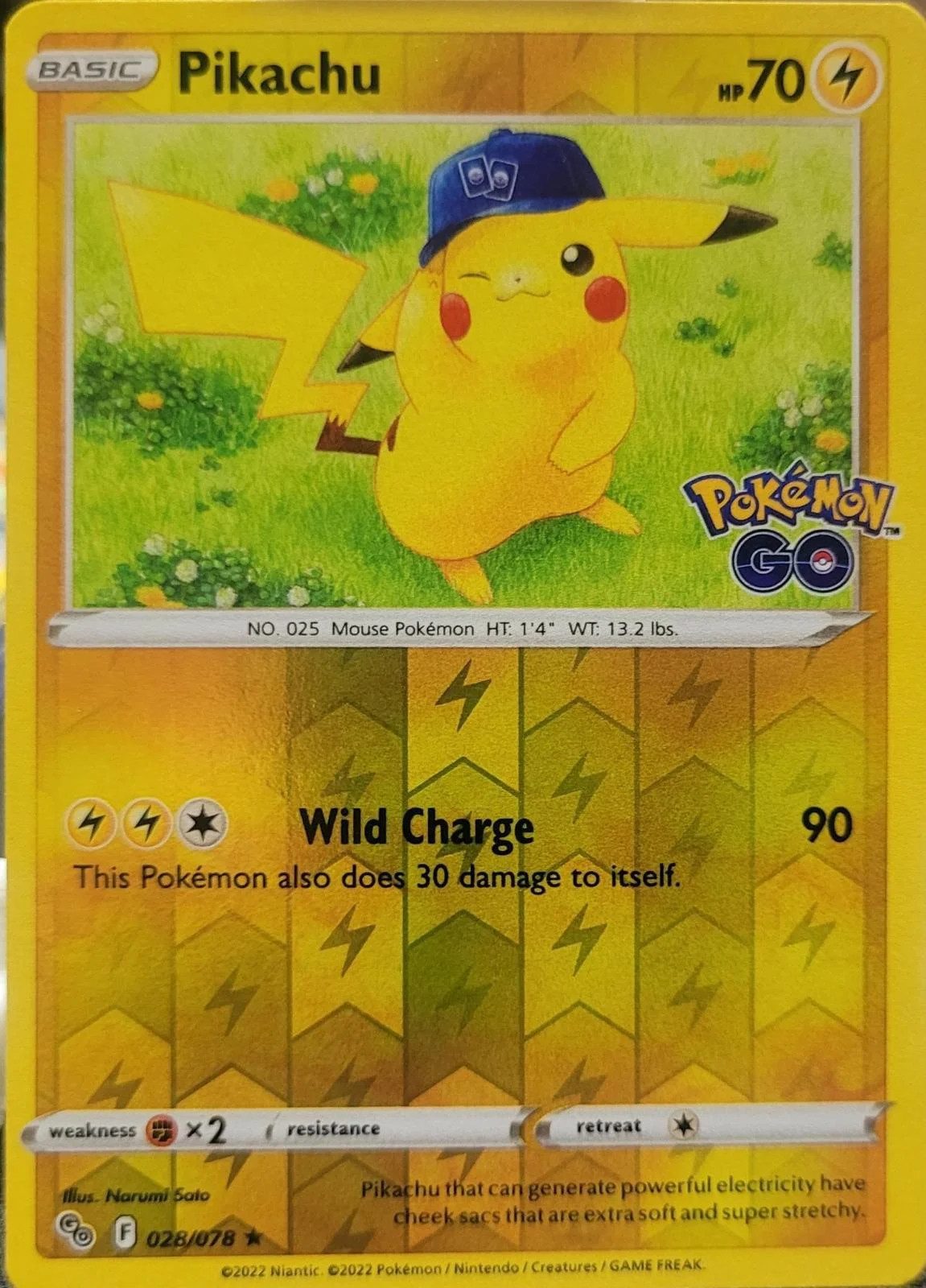 Pikachu #028 — Pokémon GO (Reverse Holo)