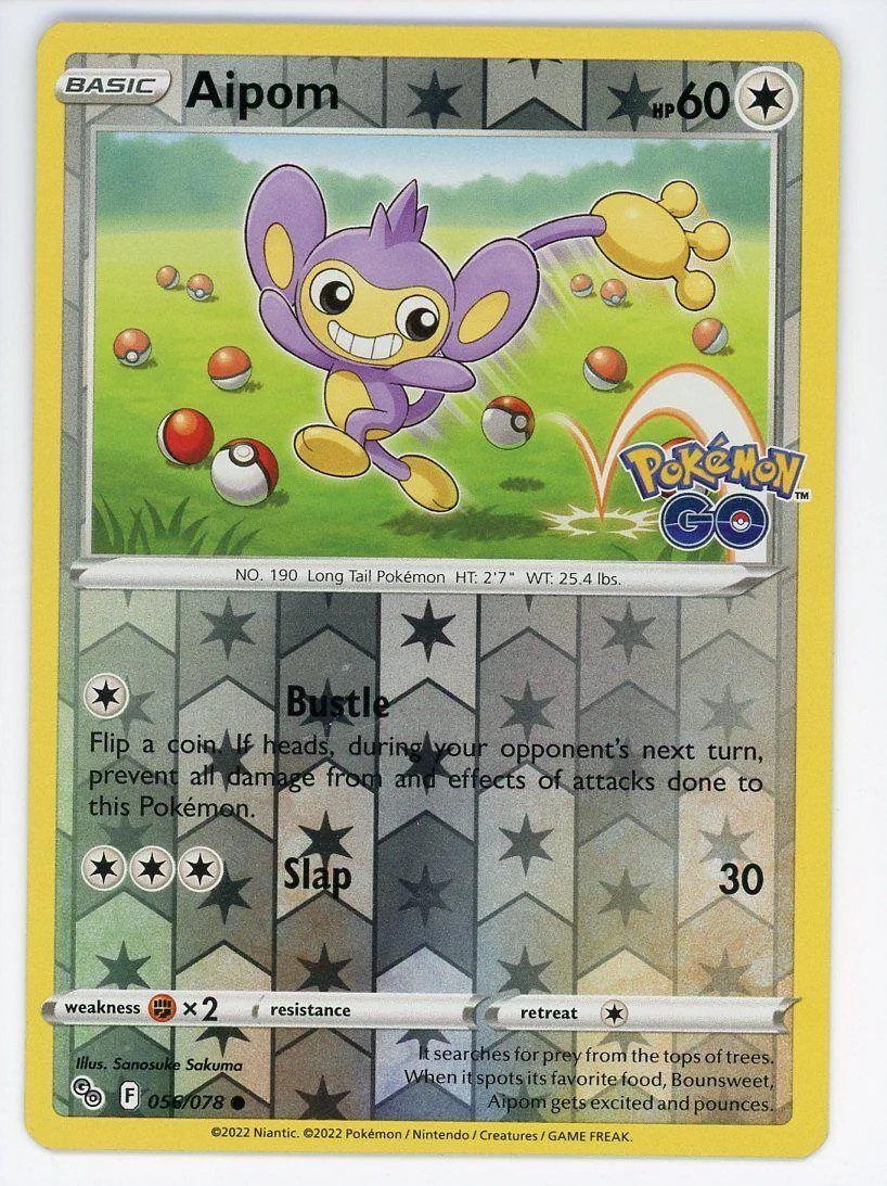Aipom #056 — Pokémon GO (Reverse Holo)