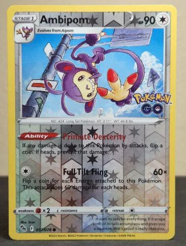 Ambipom #057 — Pokémon GO (Reverse Holo)