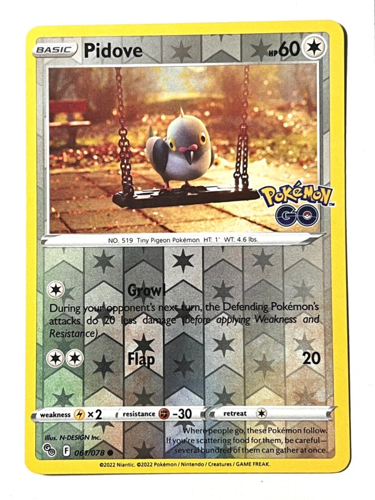 Pidove #061 — Pokémon GO (Reverse Holo)