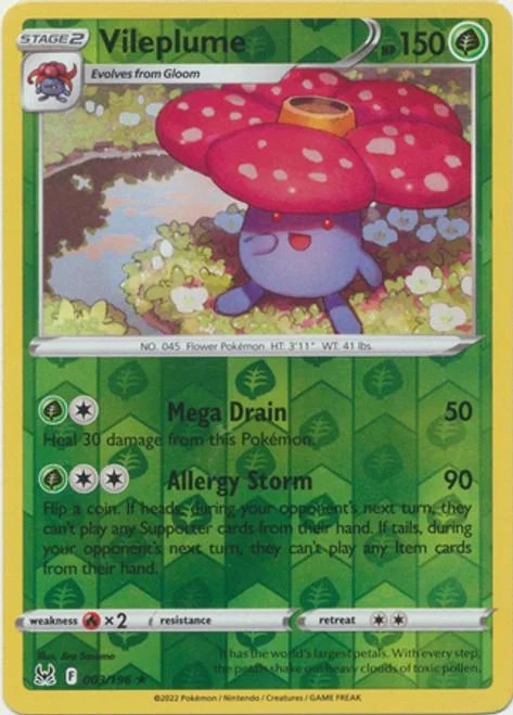 Vileplume #003 — Origine Perduta (Reverse Holo)