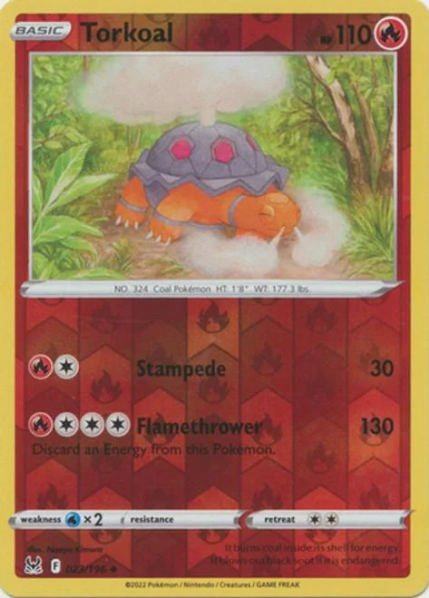 Torkoal #023 — Origen Perdido (Reverse Holo)