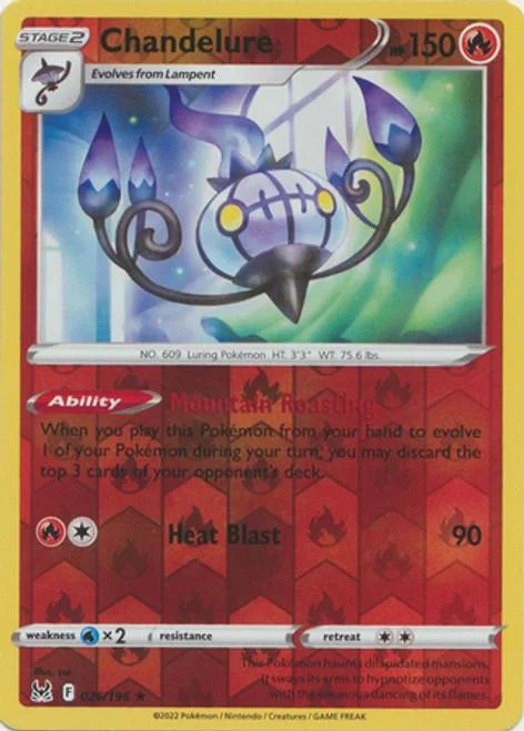 Chandelure #026 — Origem Perdida (Reverse Holo)