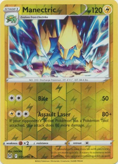 Manectric #055 — Origine Perduta (Reverse Holo)