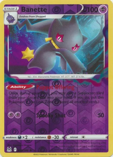 Banette #073 — Verlorener Ursprung (Reverse Holo)