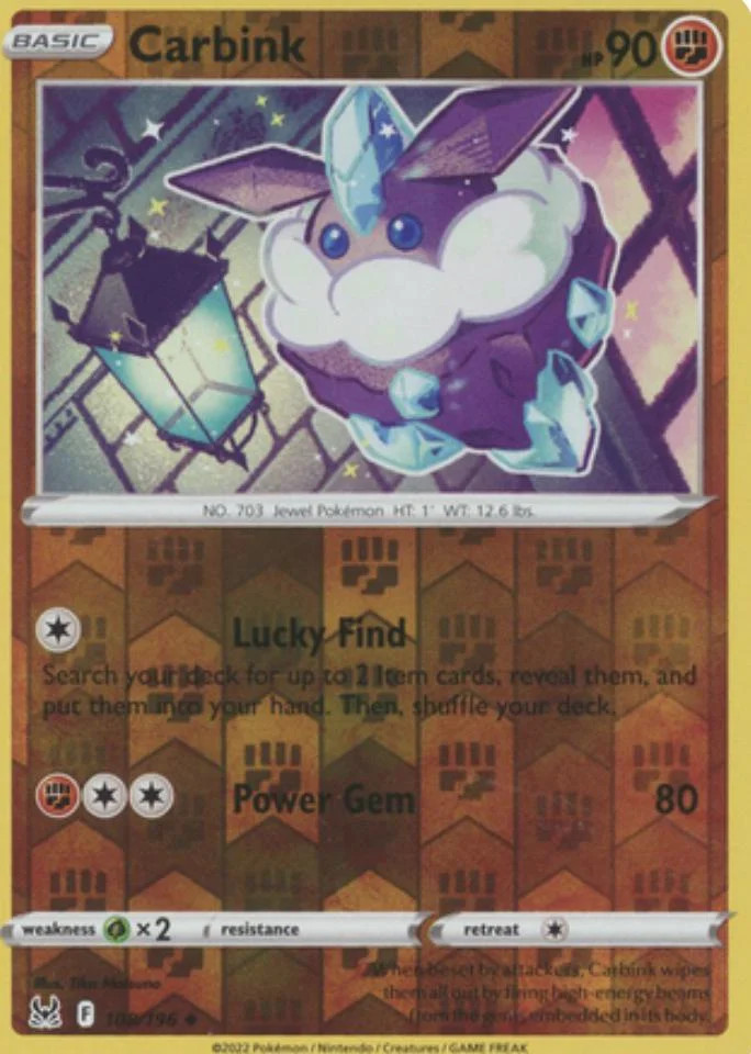 Carbink #108 — Origine Perduta (Reverse Holo)