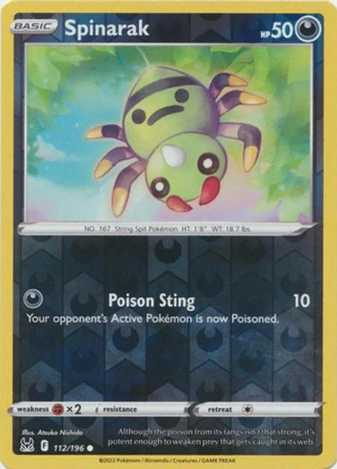 Spinarak #112 — Origine Perduta (Reverse Holo)