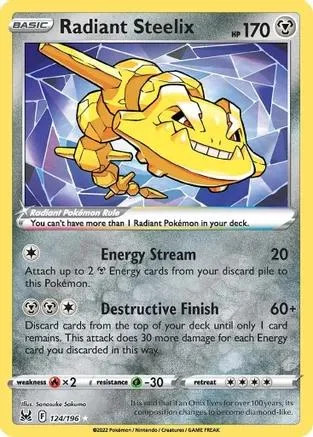 Steelix Lucente #124 — Origine Perduta (Reverse Holo)