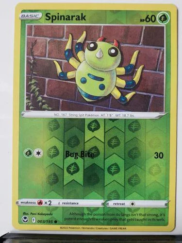 Spinarak #003 — Tempestad Plateada (Reverse Holo)