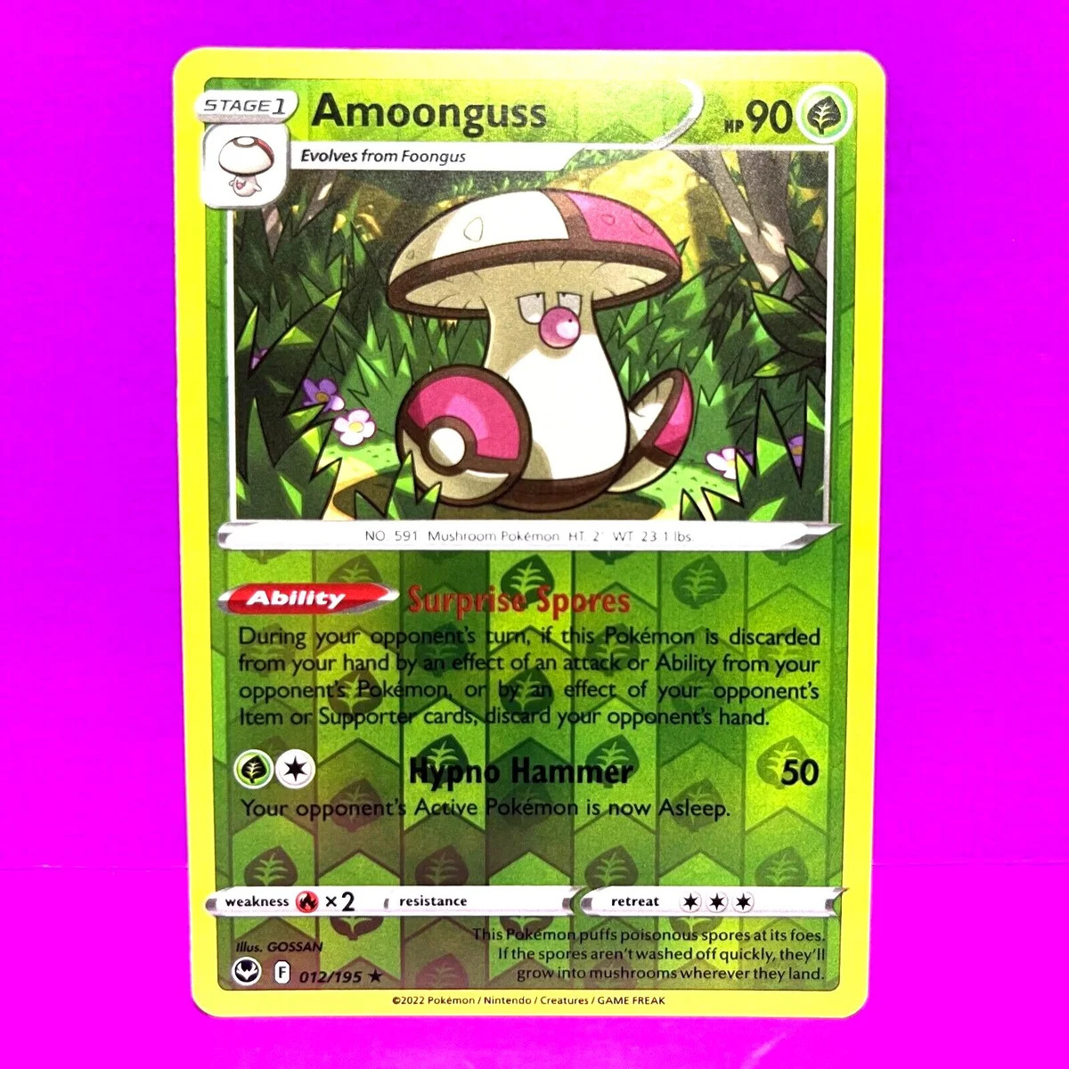 Amoonguss #012 — Tempesta Argentata (Reverse Holo)