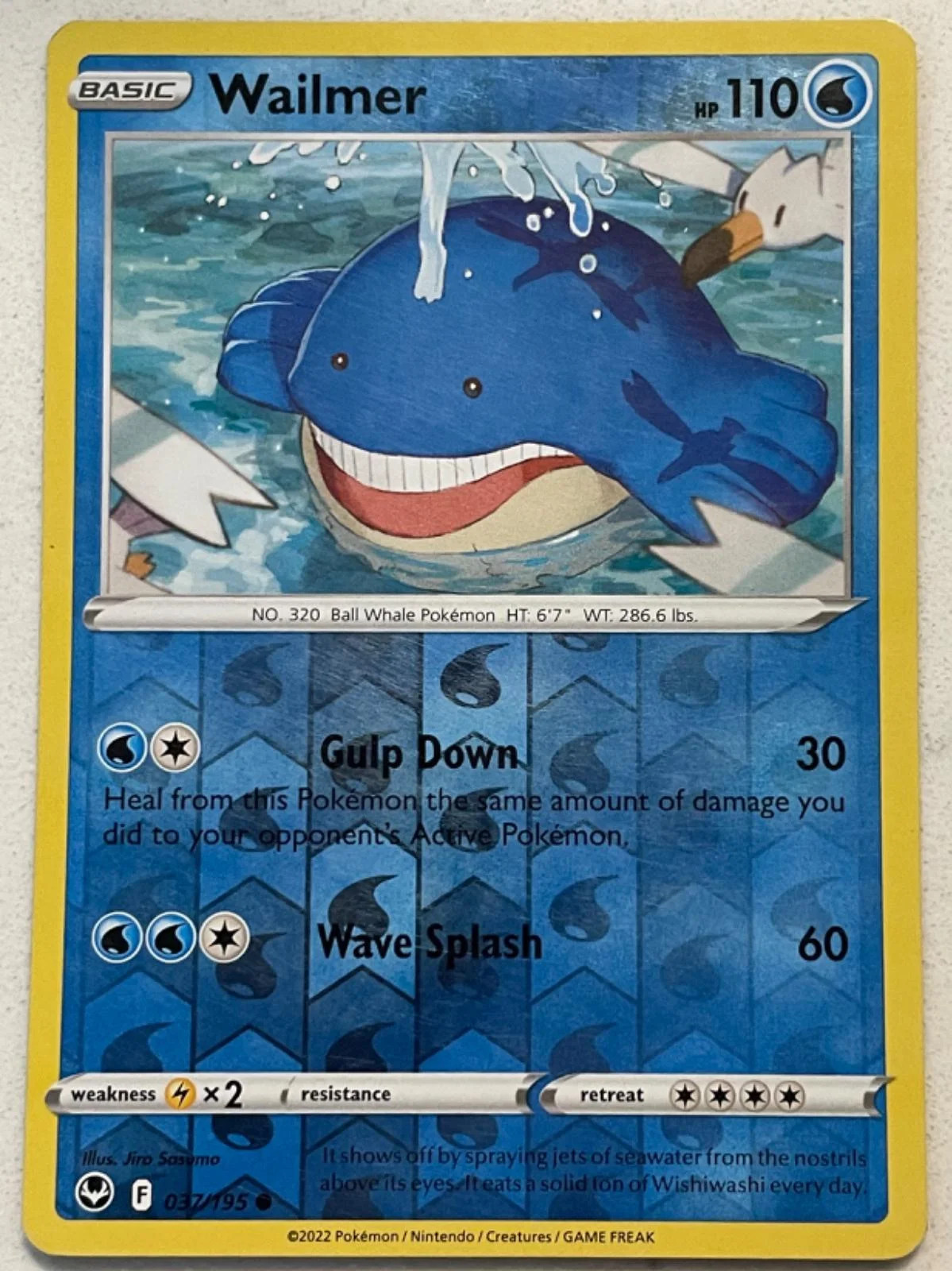 Wailmer #037 — Tempesta Argentata (Reverse Holo)