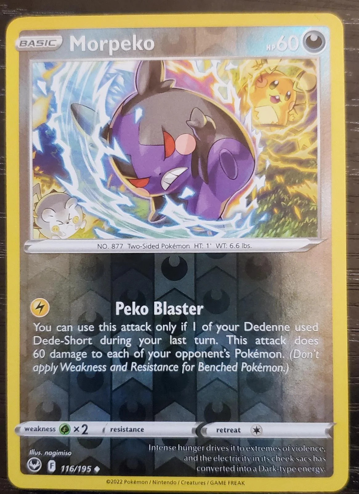 Morpeko #116 — Silberne Sturmwinde (Reverse Holo)