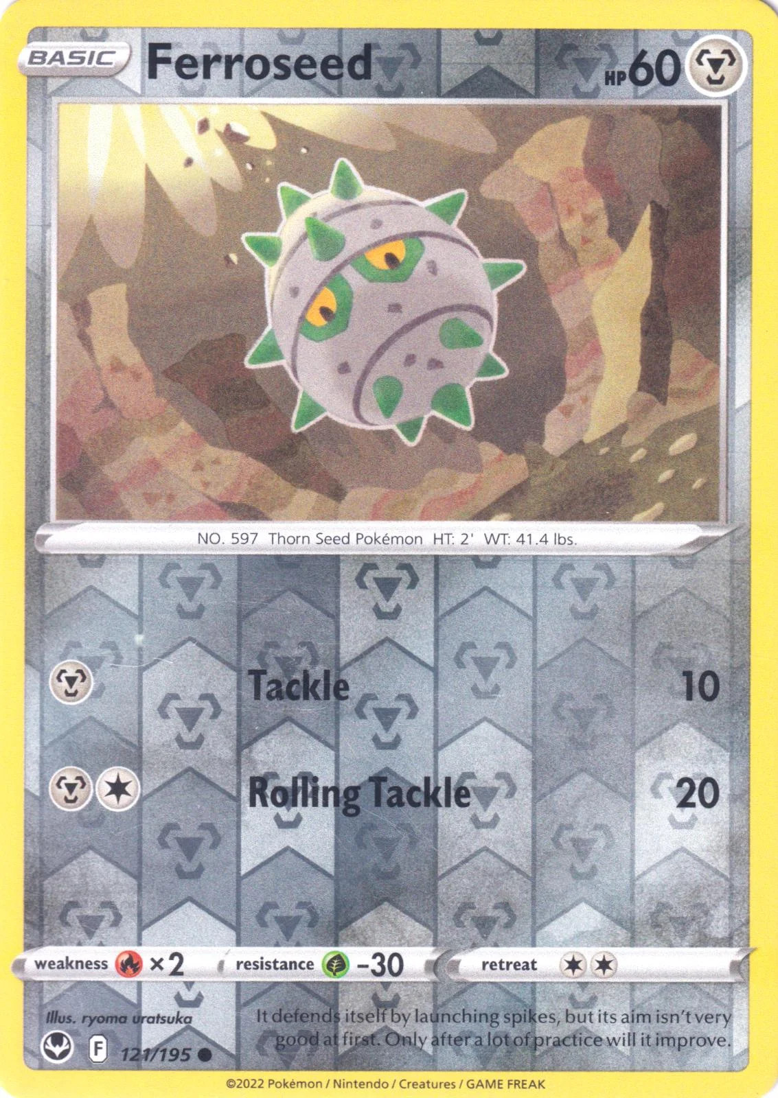 Ferroseed #121 — Tempestad Plateada (Reverse Holo)