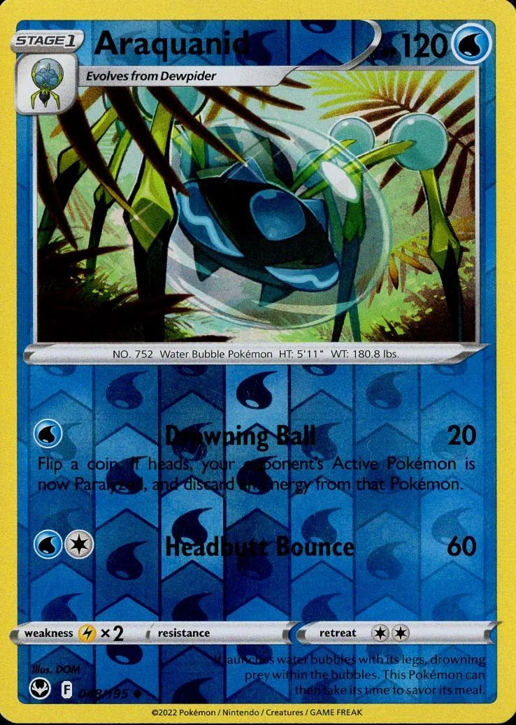Araquanid #048 — Tempesta Argentata (Reverse Holo)