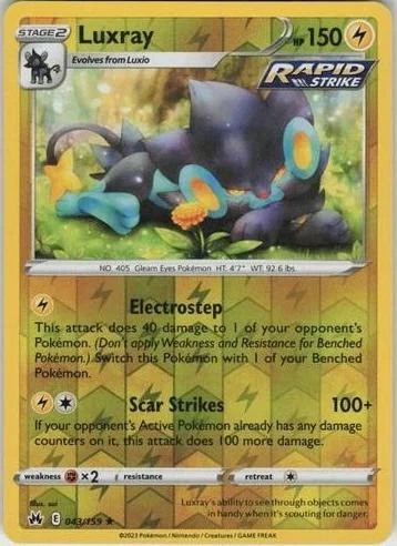 Luxray #043 — Zenit Regale (Reverse Holo)