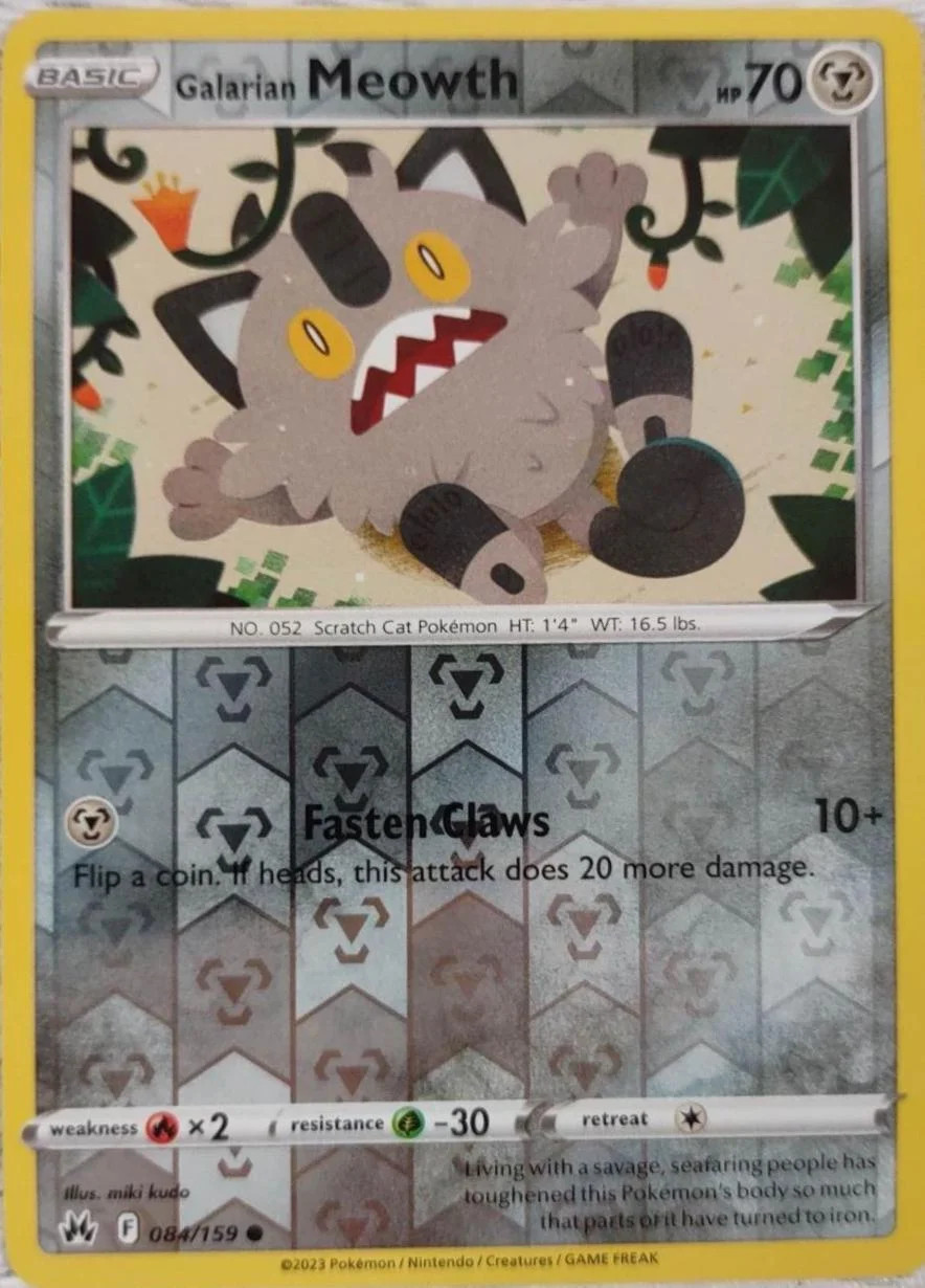 Meowth de Galar #084 — Realeza Absoluta (Reverse Holo)