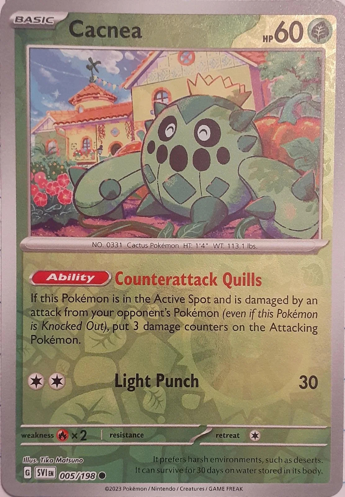 Cacnea #005 — Scarlatto e Violetto (Reverse Holo)