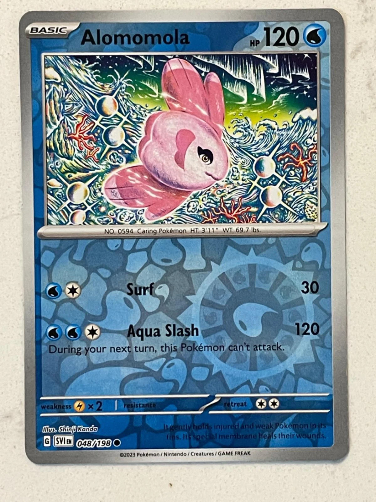 Alomomola #048 — Scarlet & Violet (Reverse Holo)