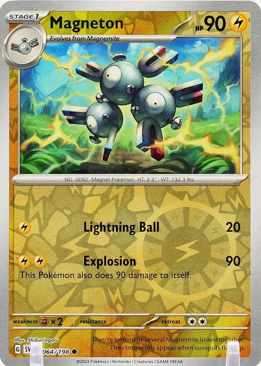 Magneton #064 — Karmesin & Purpur (Reverse Holo)