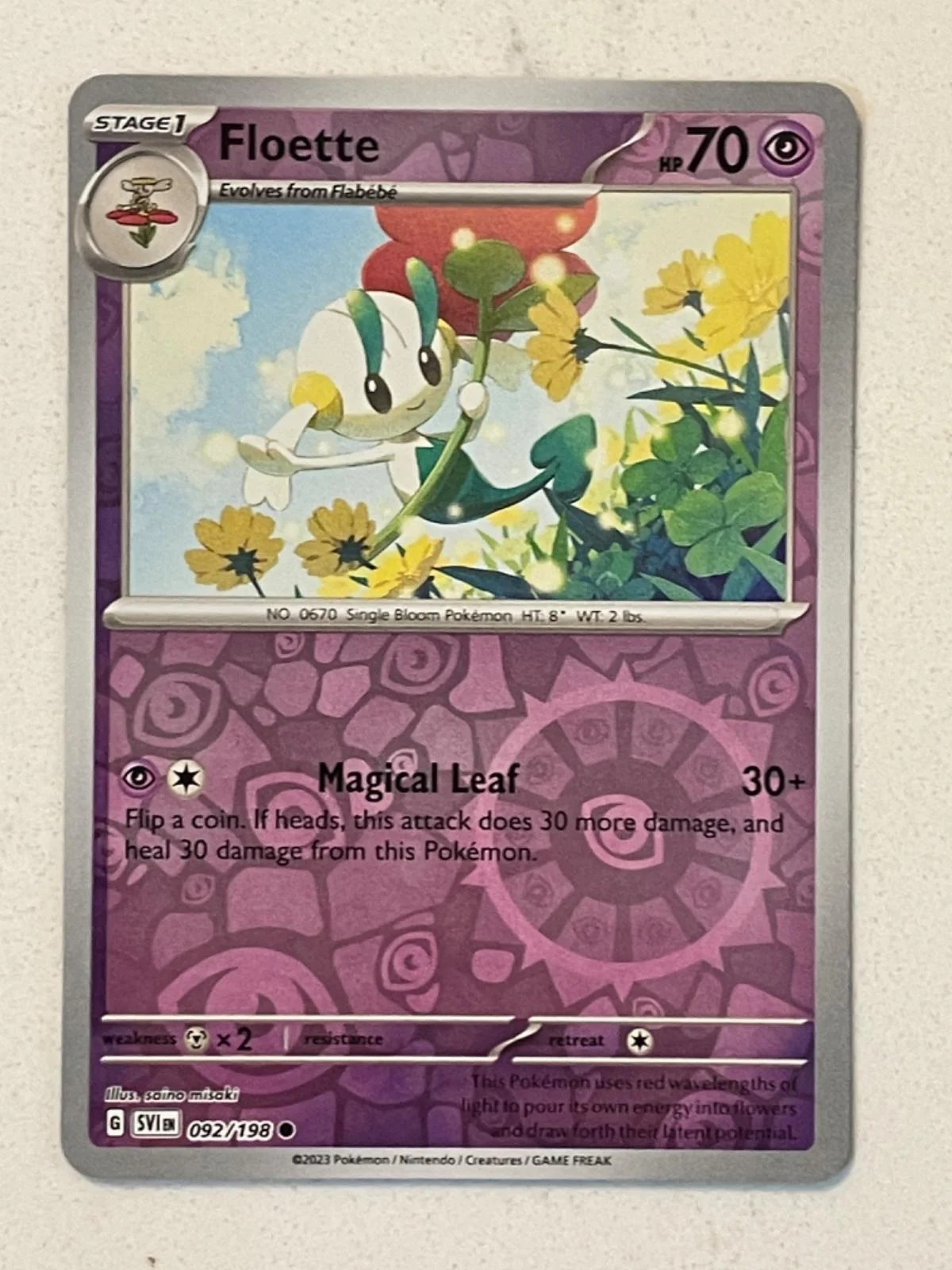 Floette #092 — Scarlatto e Violetto (Reverse Holo)