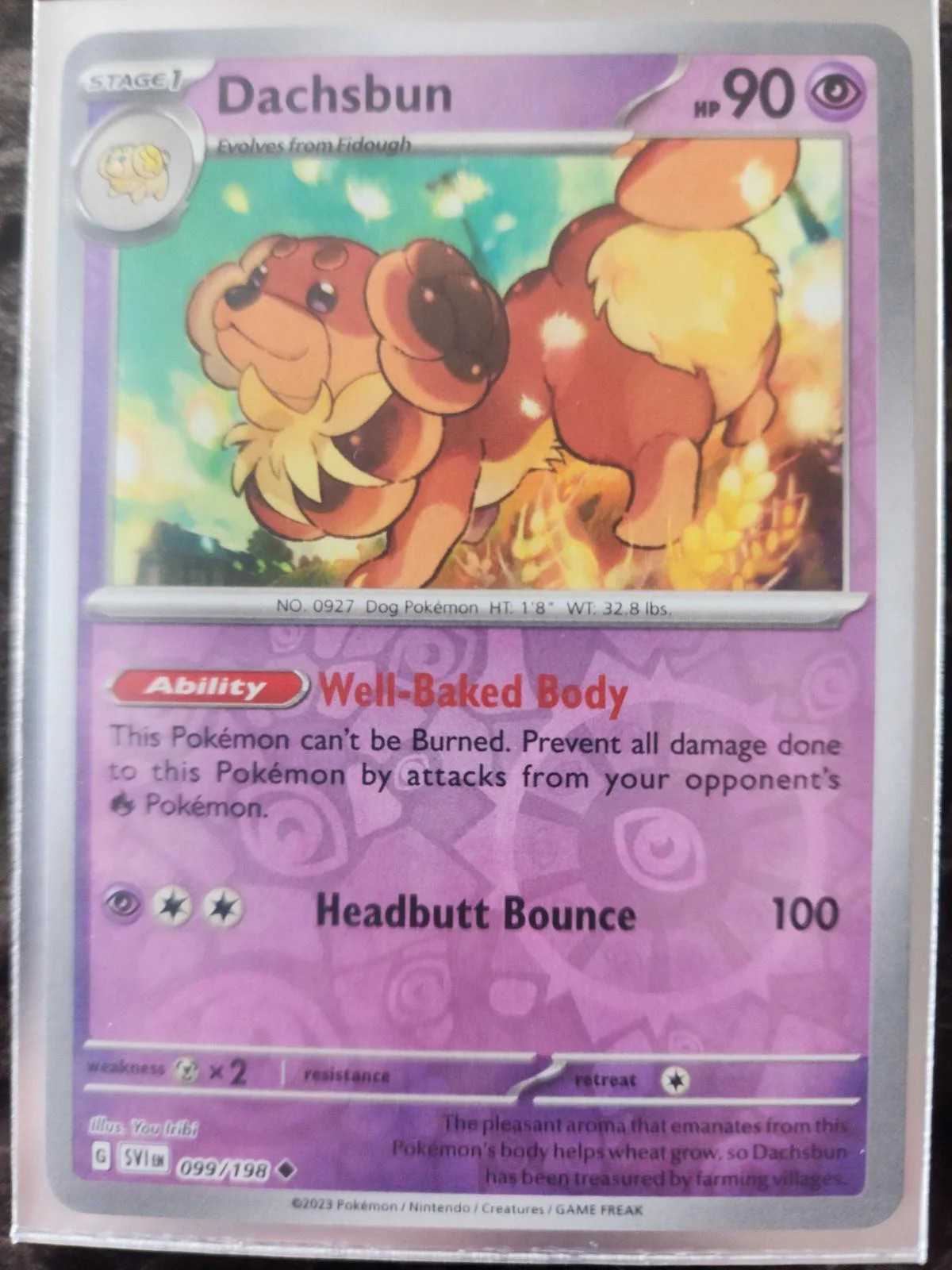 Dachsbun #099 — Scarlatto e Violetto (Reverse Holo)