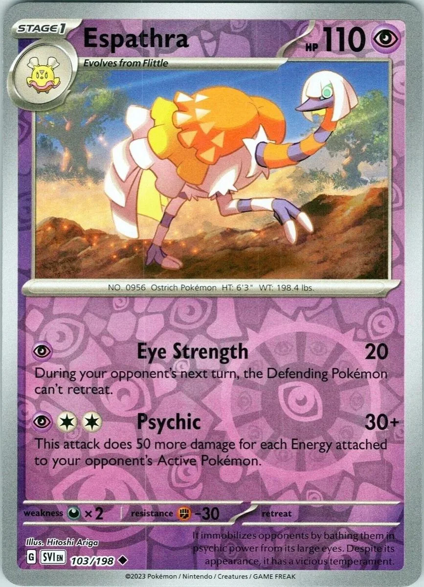 Espathra #103 — Scarlatto e Violetto (Reverse Holo)