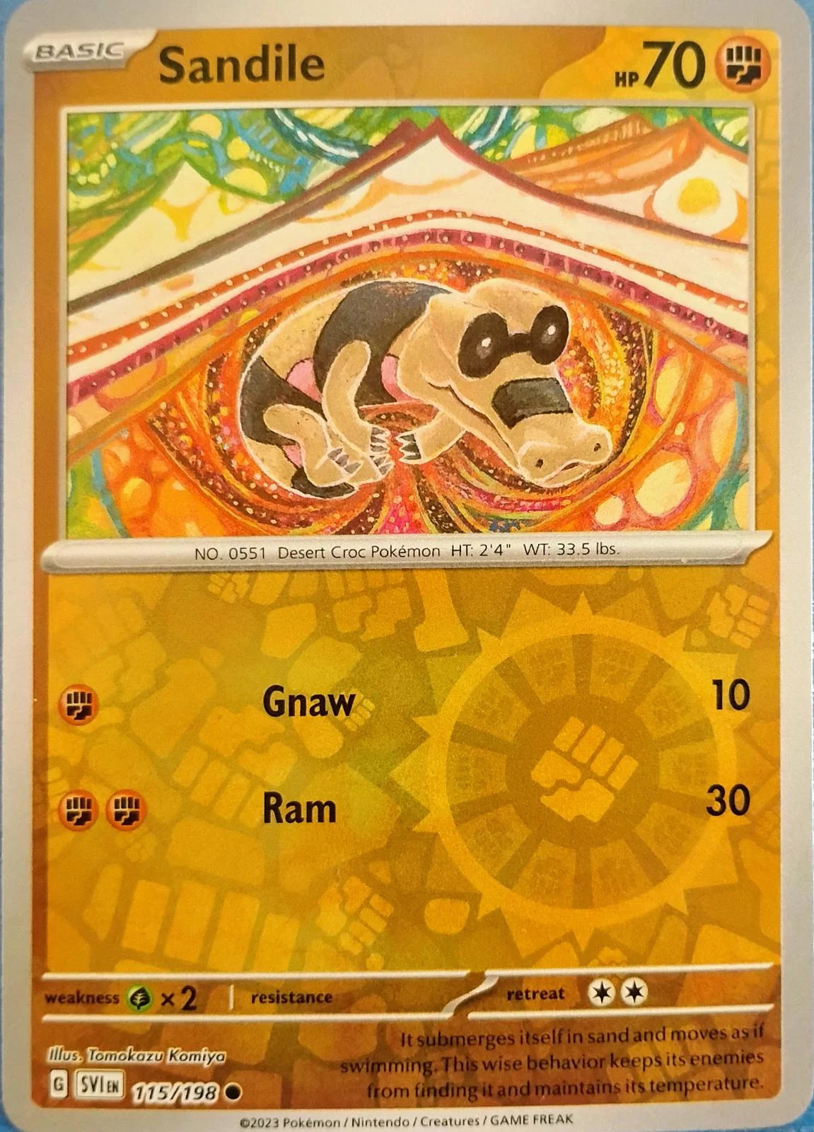 Sandile #115 — Escarlata y Púrpura (Reverse Holo)